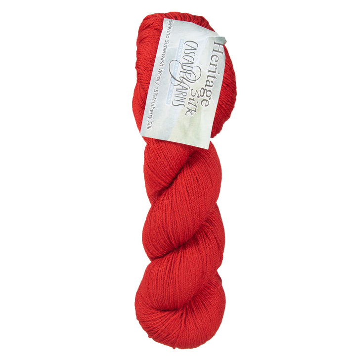 Cascade Yarns Heritage Silk Yarn - 5619 Christmas Red - Zoom Image