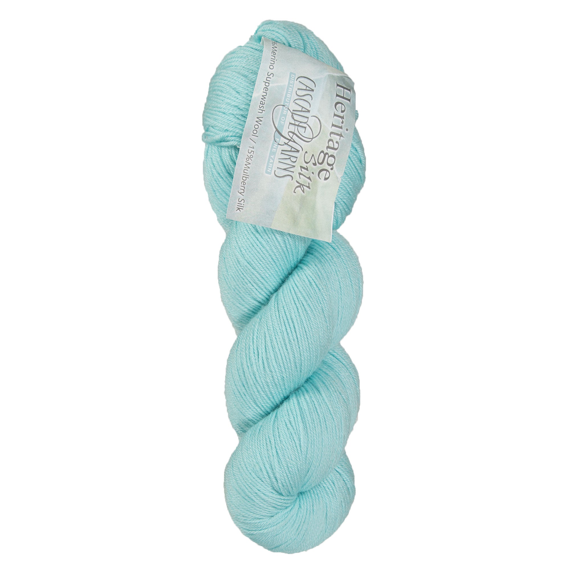 Cascade Yarns Heritage Silk Yarn - 5630 Aqua Foam - Zoom Image