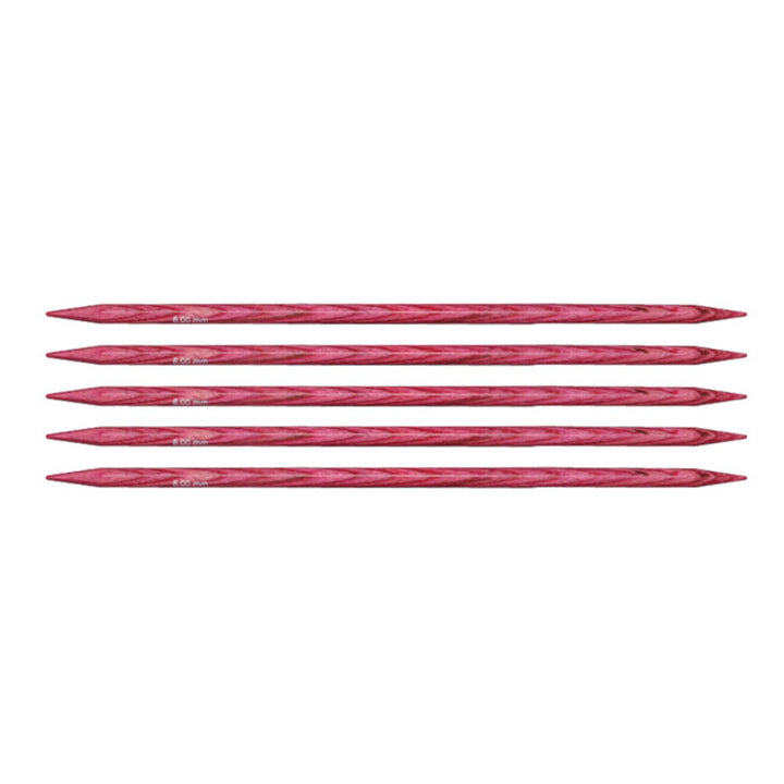 KnitPro Dreamz Double Point Needles - US 10 - 8" (6.0mm) Candy Pink - Zoom Image