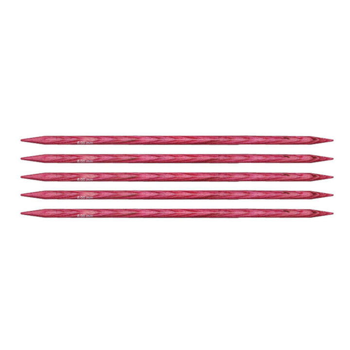 KnitPro Dreamz Double Point Needles - US 10 - 8" (6.0mm) Candy Pink - Extra Image