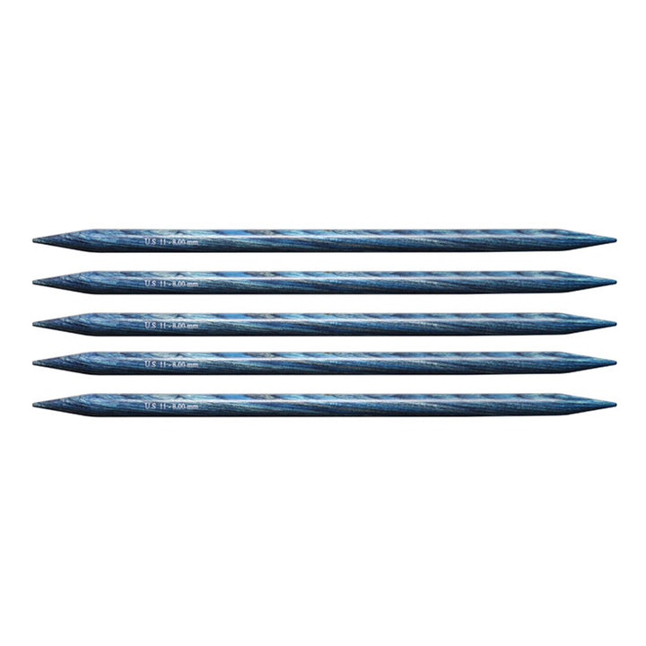 KnitPro Dreamz Double Point Needles - US 11 - 8" (8.0mm) Royale Blue - Zoom Image