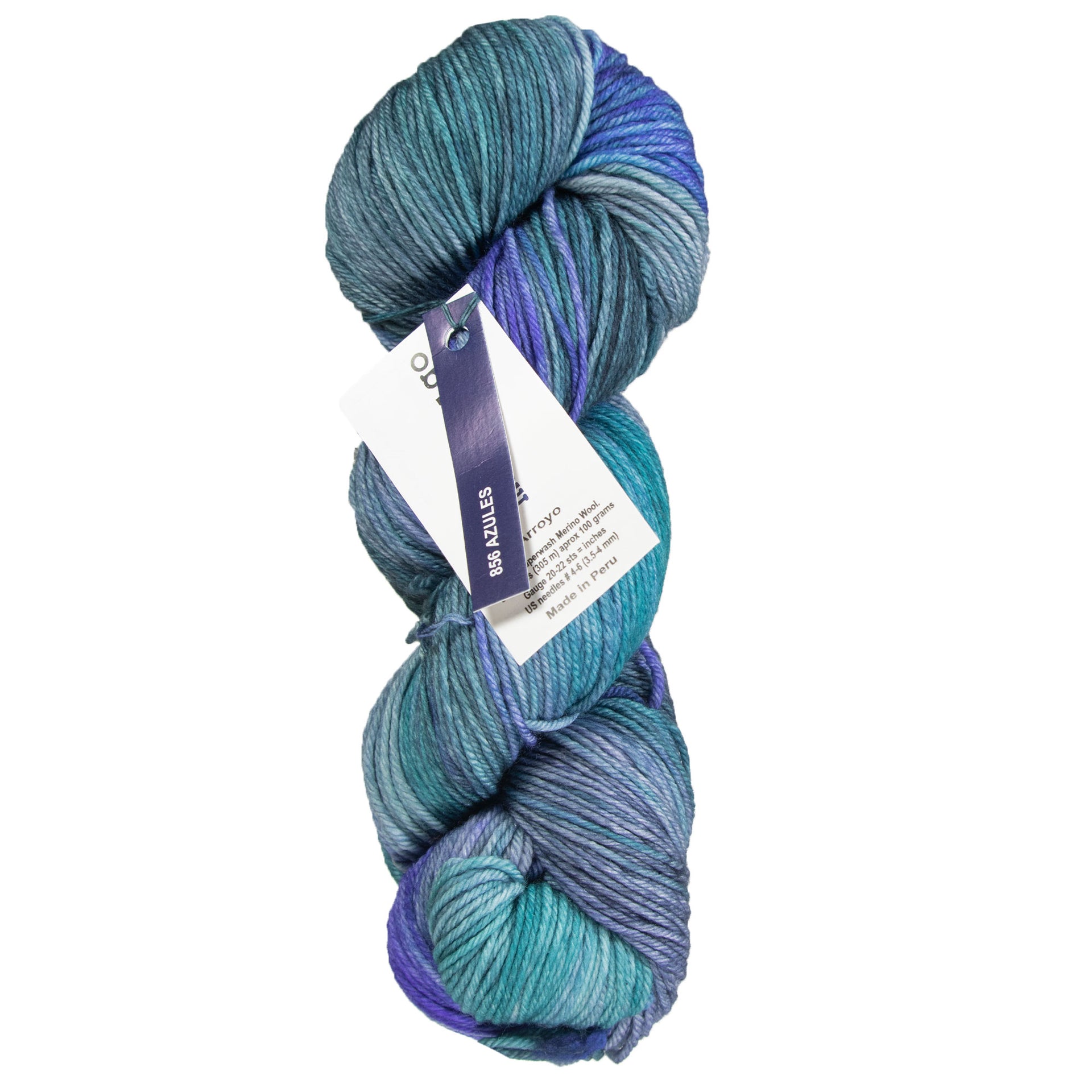 Malabrigo Arroyo Yarn - 856 Azules - Zoom Image