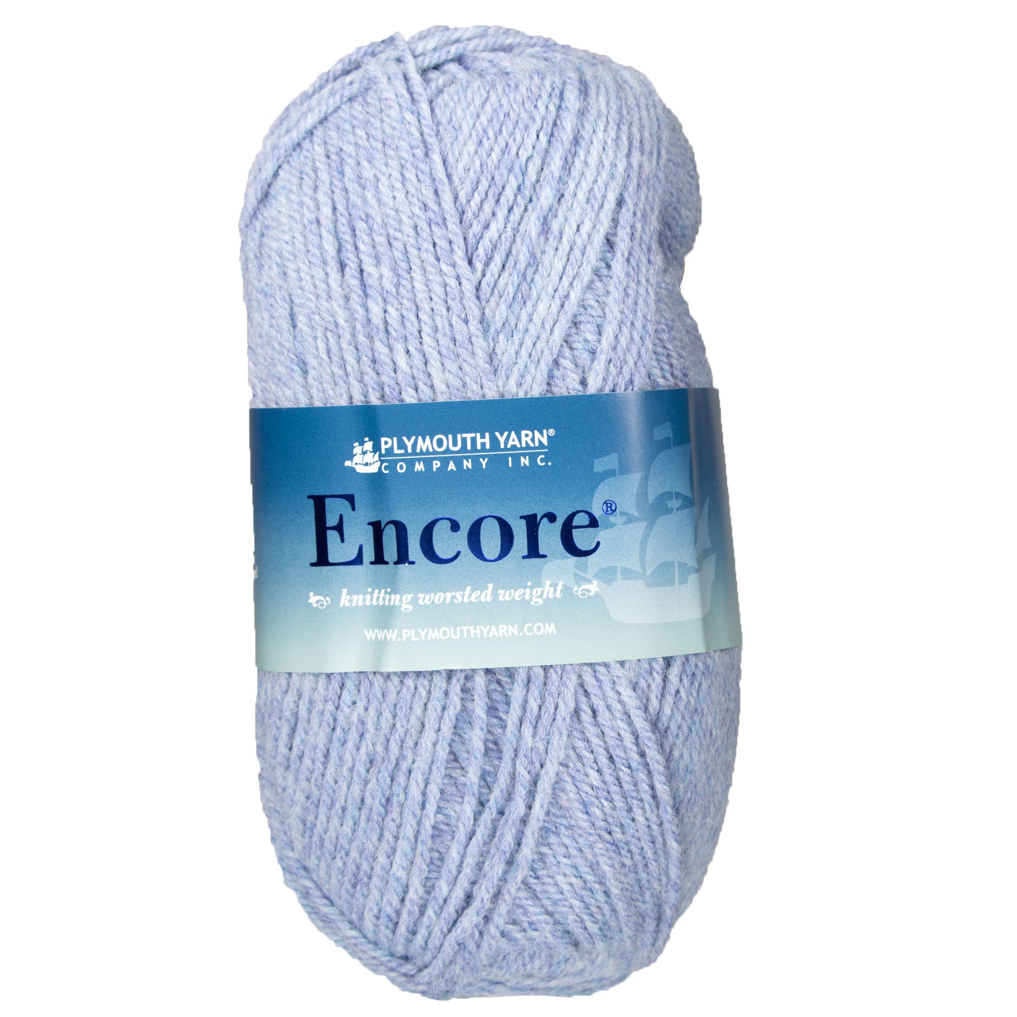 Plymouth Yarn Encore Worsted Yarn - 0149 Periwinkle Heather - Zoom Image