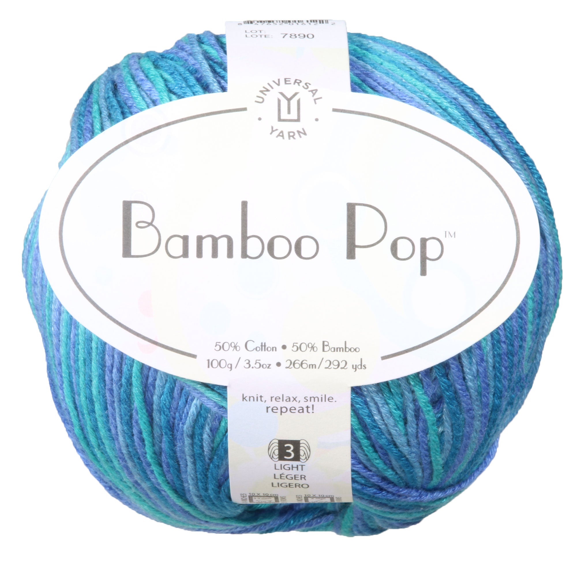Universal Yarn Bamboo Pop Yarn - 205 Brilliant Blues - Zoom Image