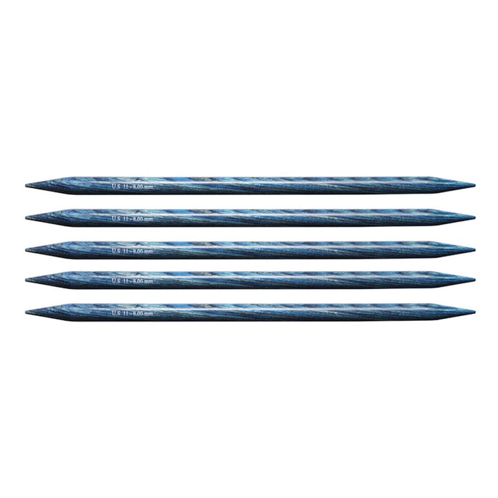 KnitPro Dreamz Double Point Needles - US 11 - 5" (8.0mm) Royale Blue - Extra Image