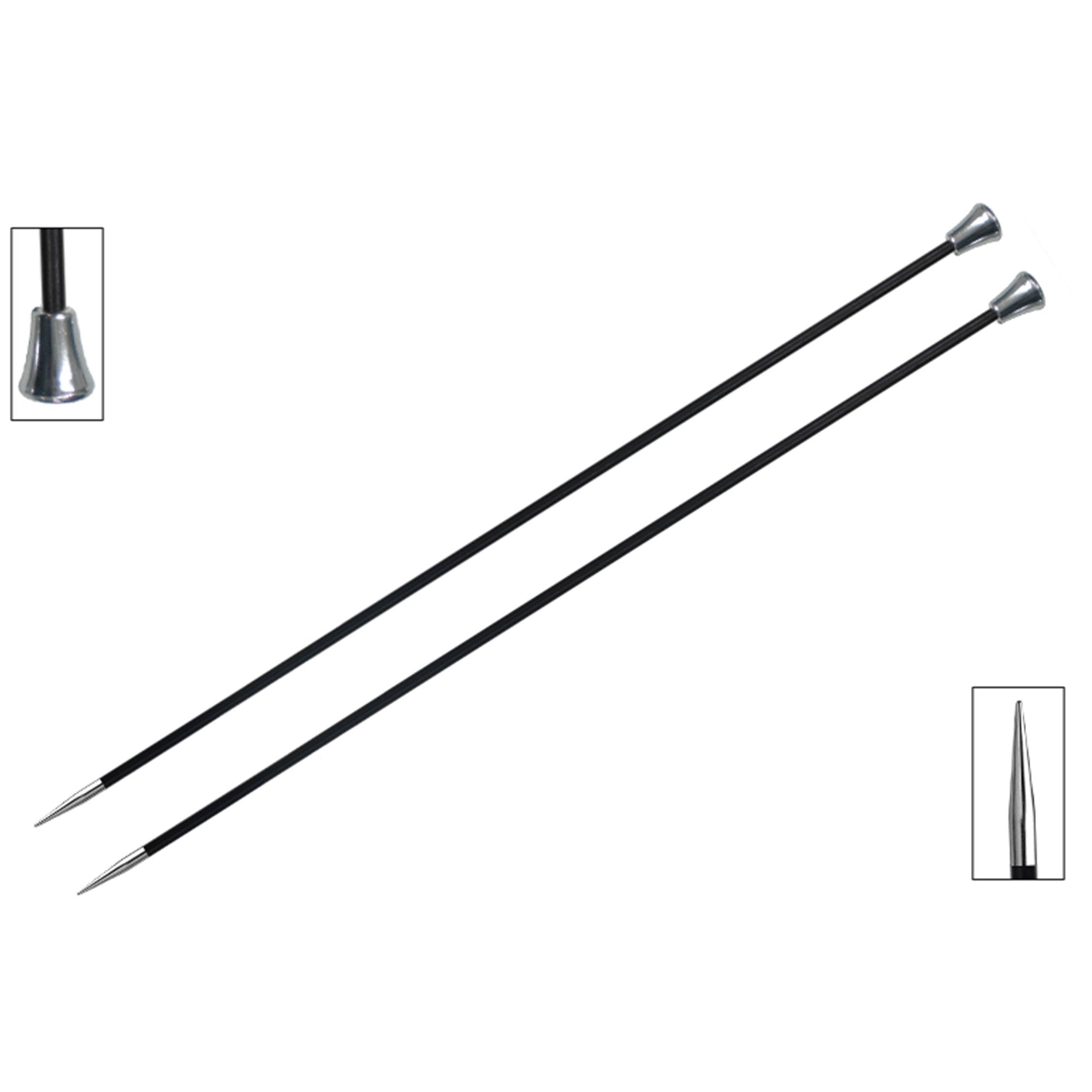 KnitPro Karbonz Single Point Needles - US 8 (5.0mm) - 14" - Zoom Image