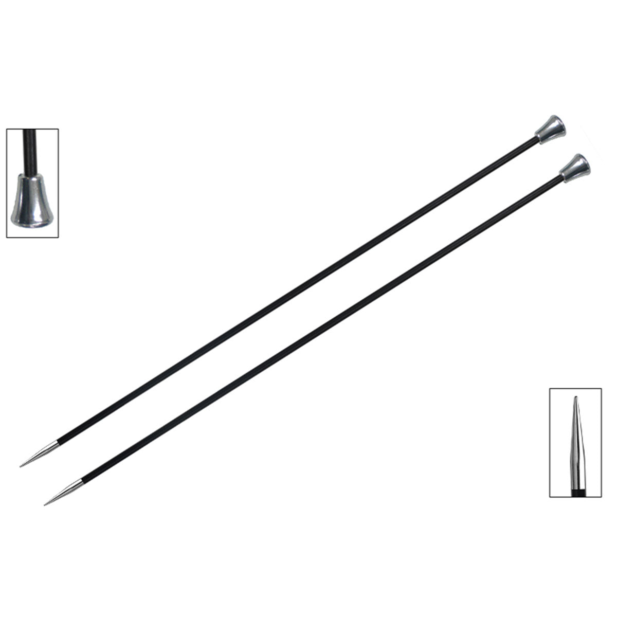 KnitPro Karbonz Single Point Needles - US 10 (6.0mm) - 14" - Extra Image