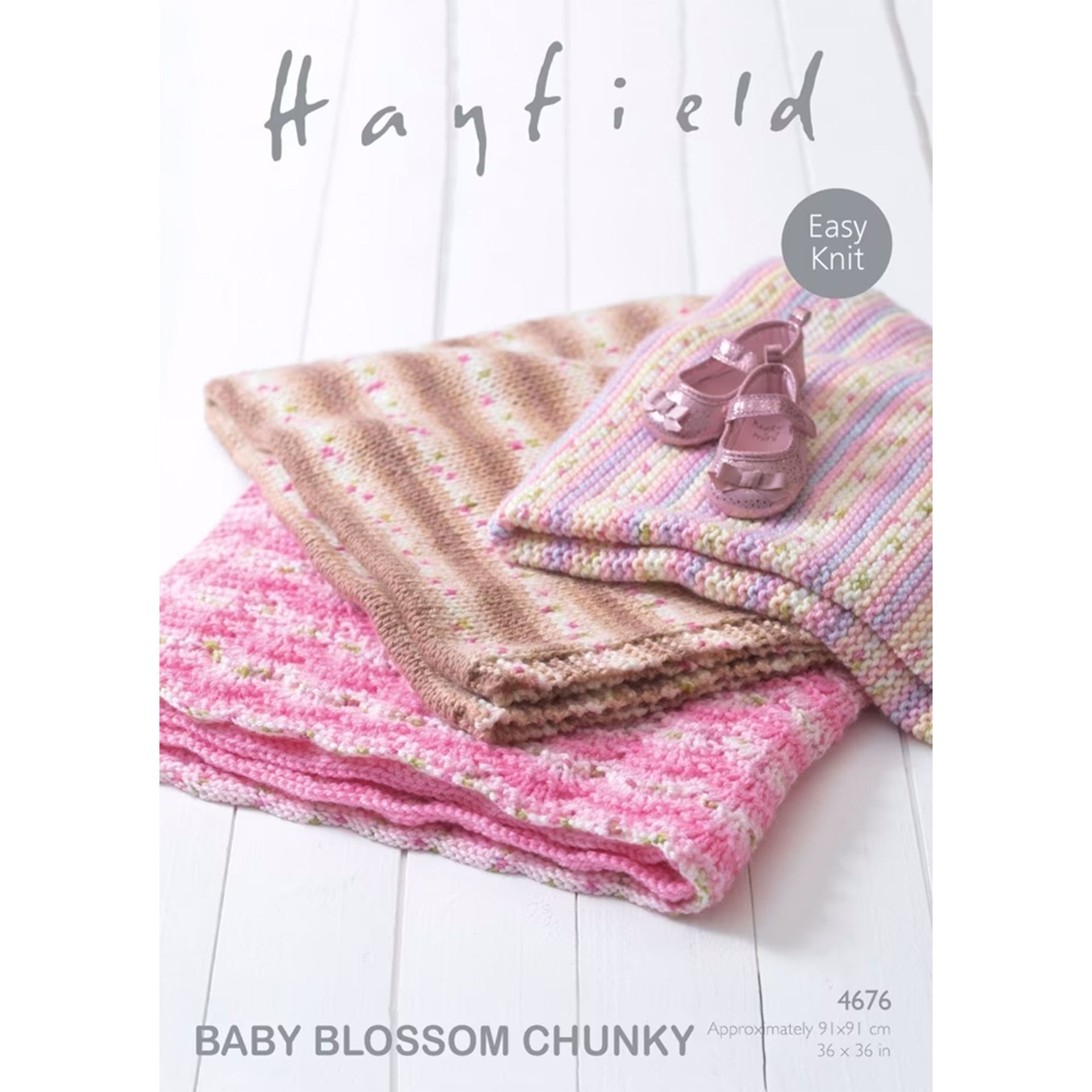 Hayfield Baby Blossom Chunky Patterns - 4676 Blankets - PDF Download