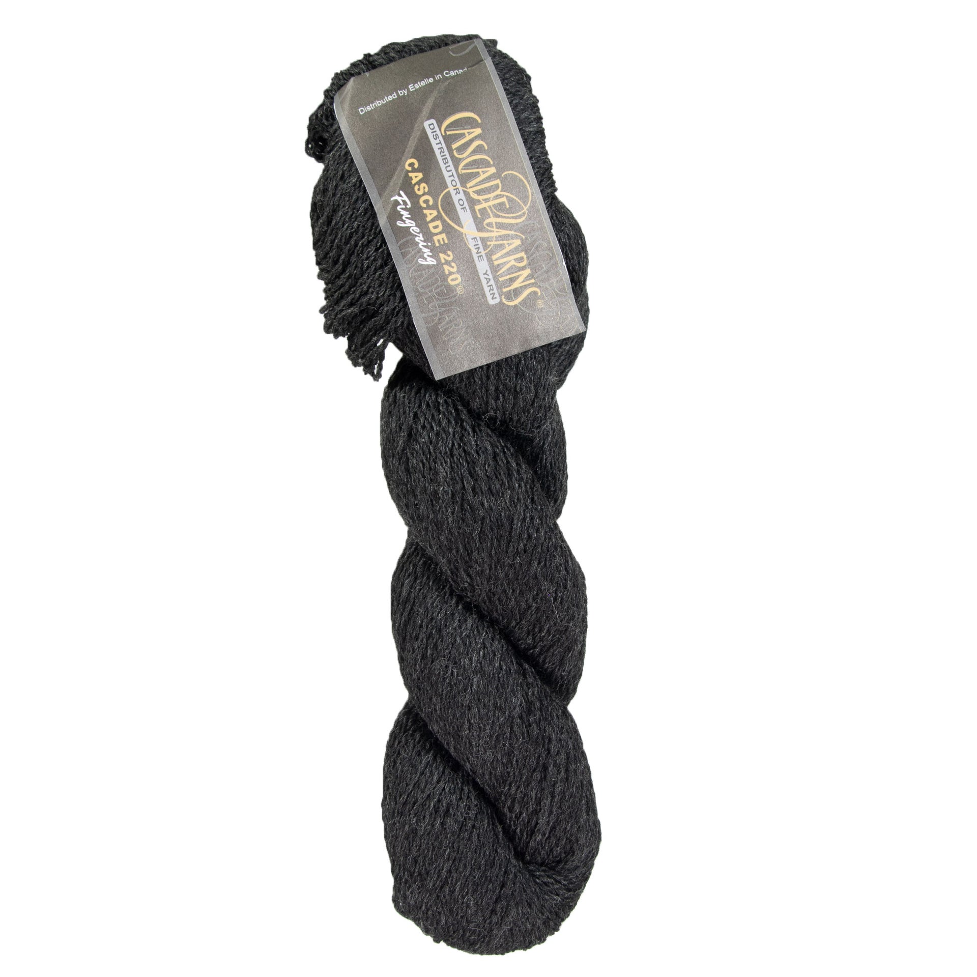 Cascade 220 Fingering Yarn - 4002 Jet - Zoom Image