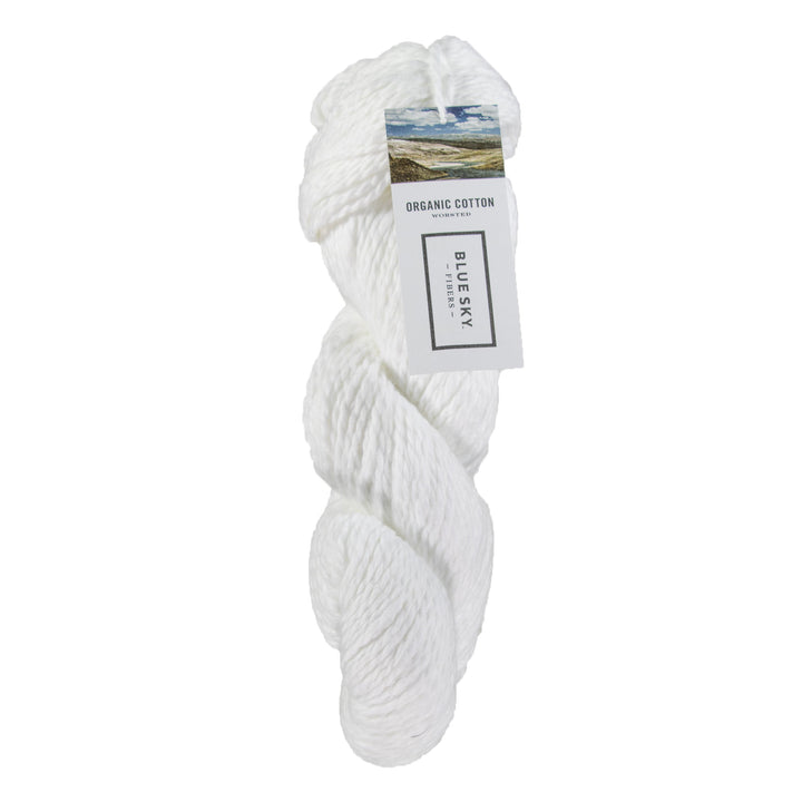 Blue Sky Fibers Organic Cotton Yarn - 615 - Tulip (White) - Zoom Image