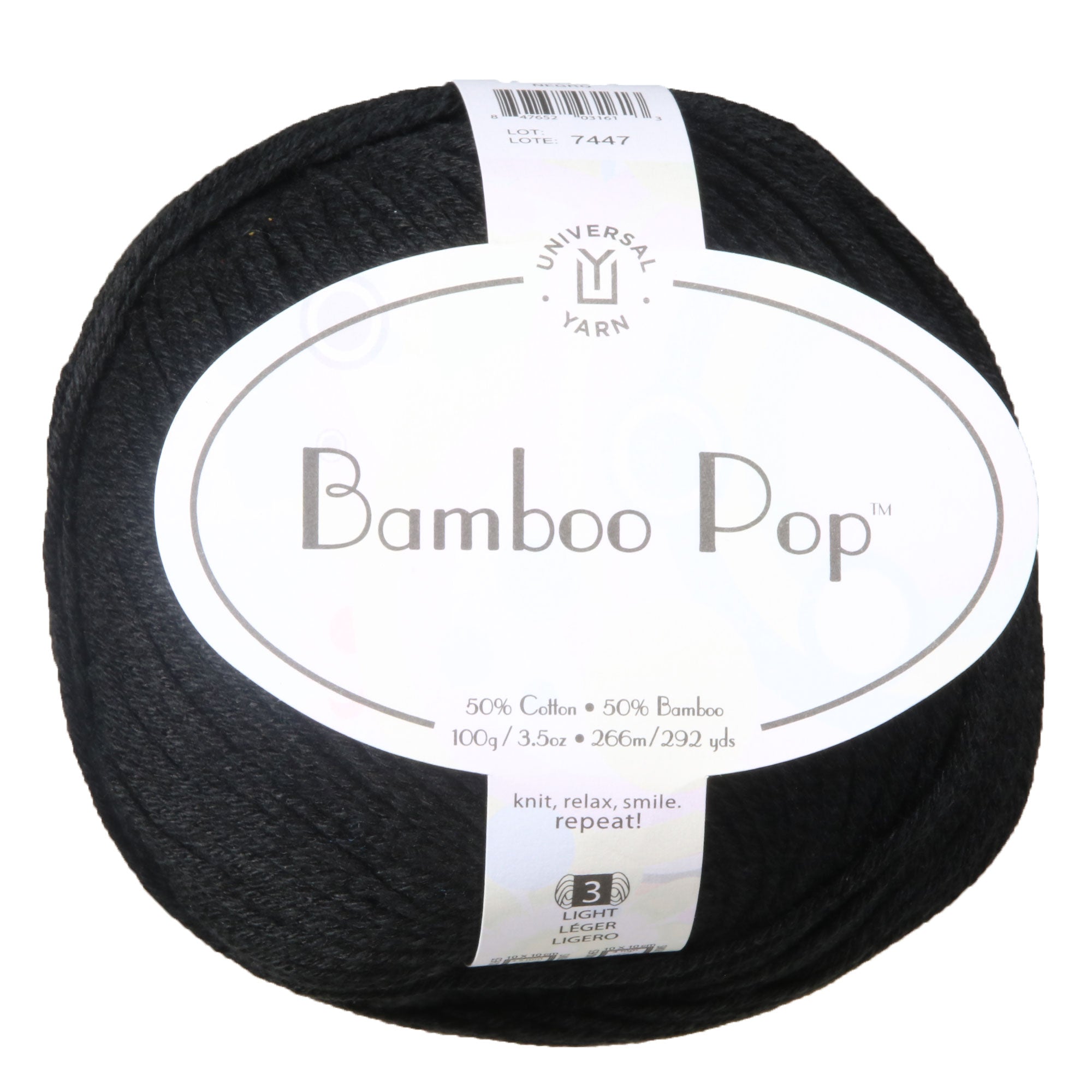 Universal Yarn Bamboo Pop Yarn - 112 Black - Zoom Image