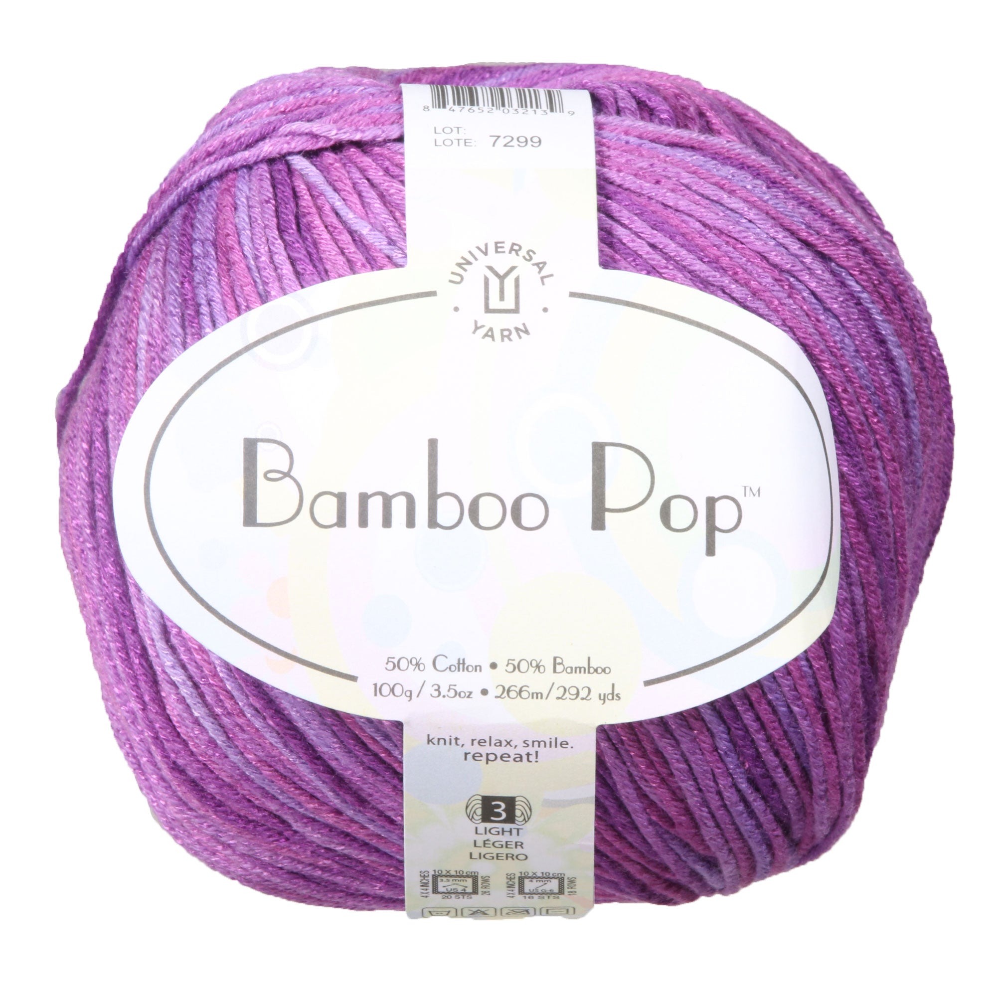 Universal Yarn Bamboo Pop Yarn - 210 Orchid Smash - Zoom Image