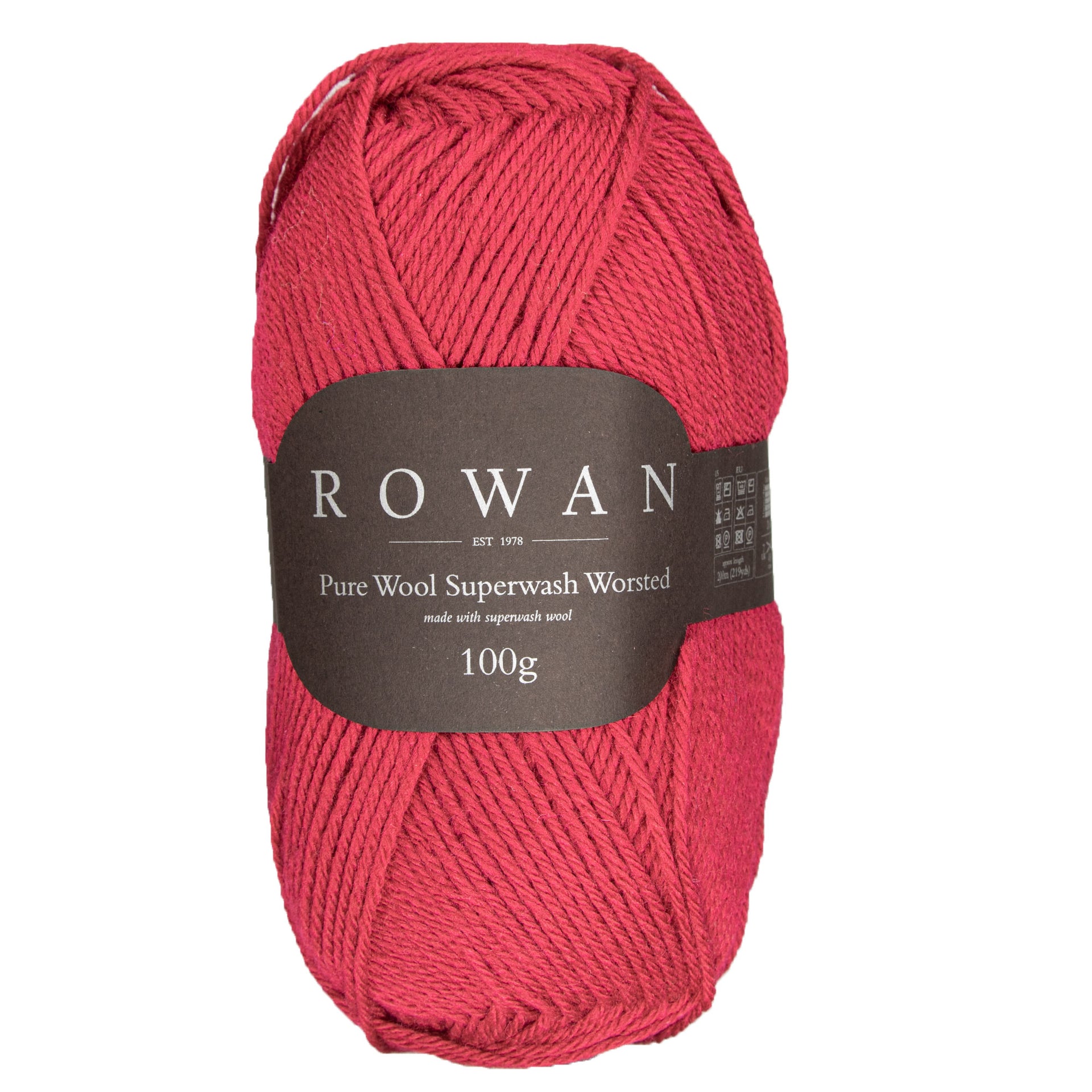 Rowan Pure Wool Superwash Worsted Yarn - 124 Rich Red - Zoom Image
