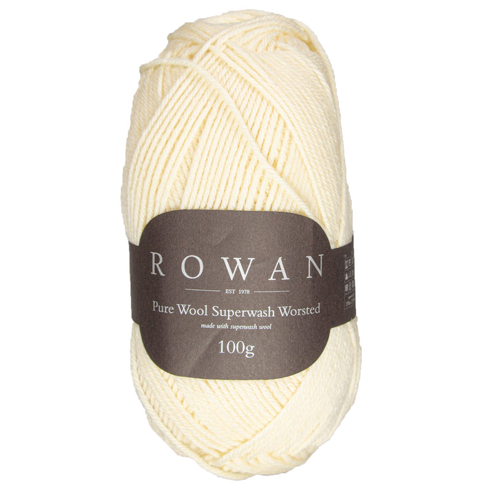 Rowan Pure Wool Superwash Worsted Yarn - 102 Soft Cream - Zoom Image