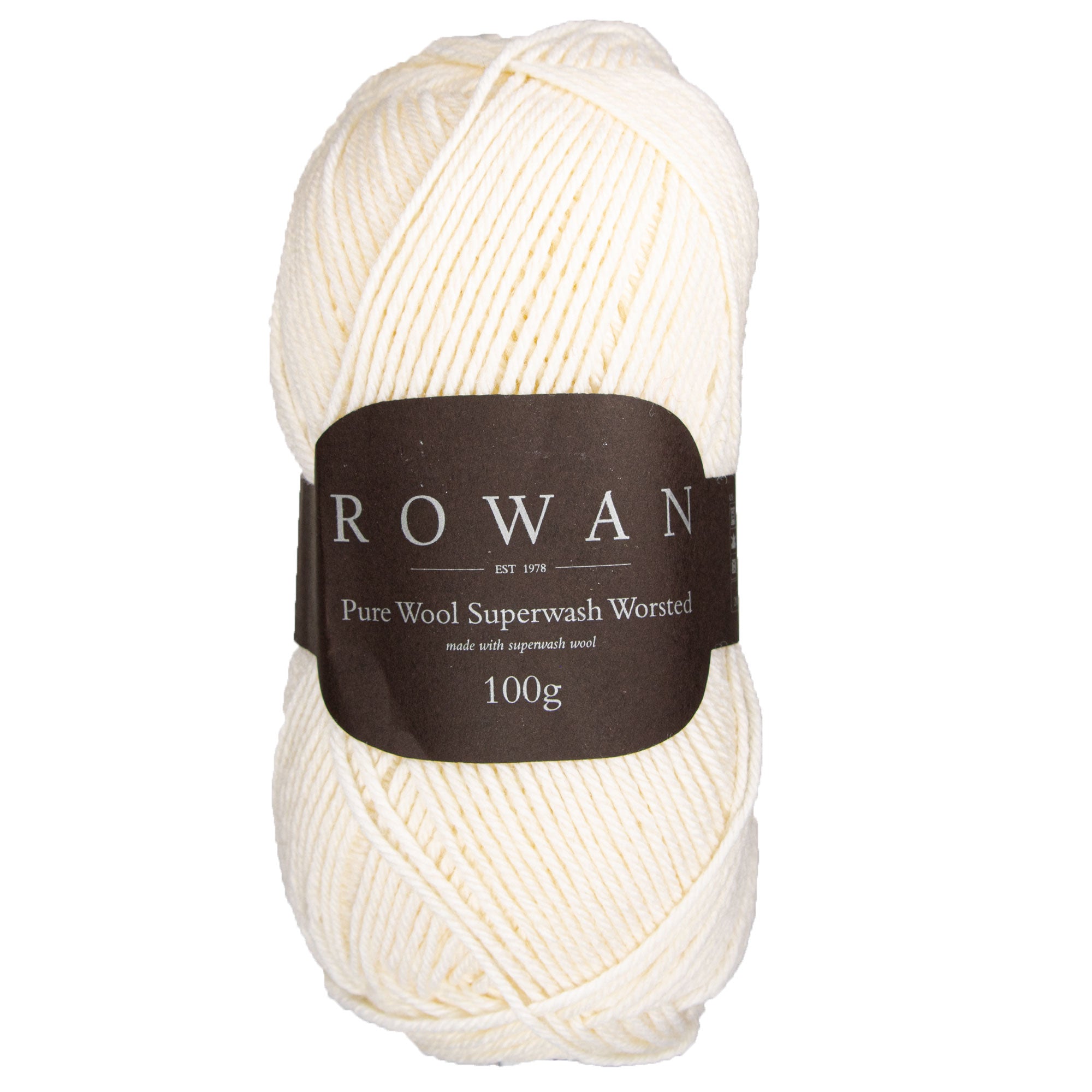 Rowan Pure Wool Superwash Worsted Yarn - 101 Ivory - Zoom Image