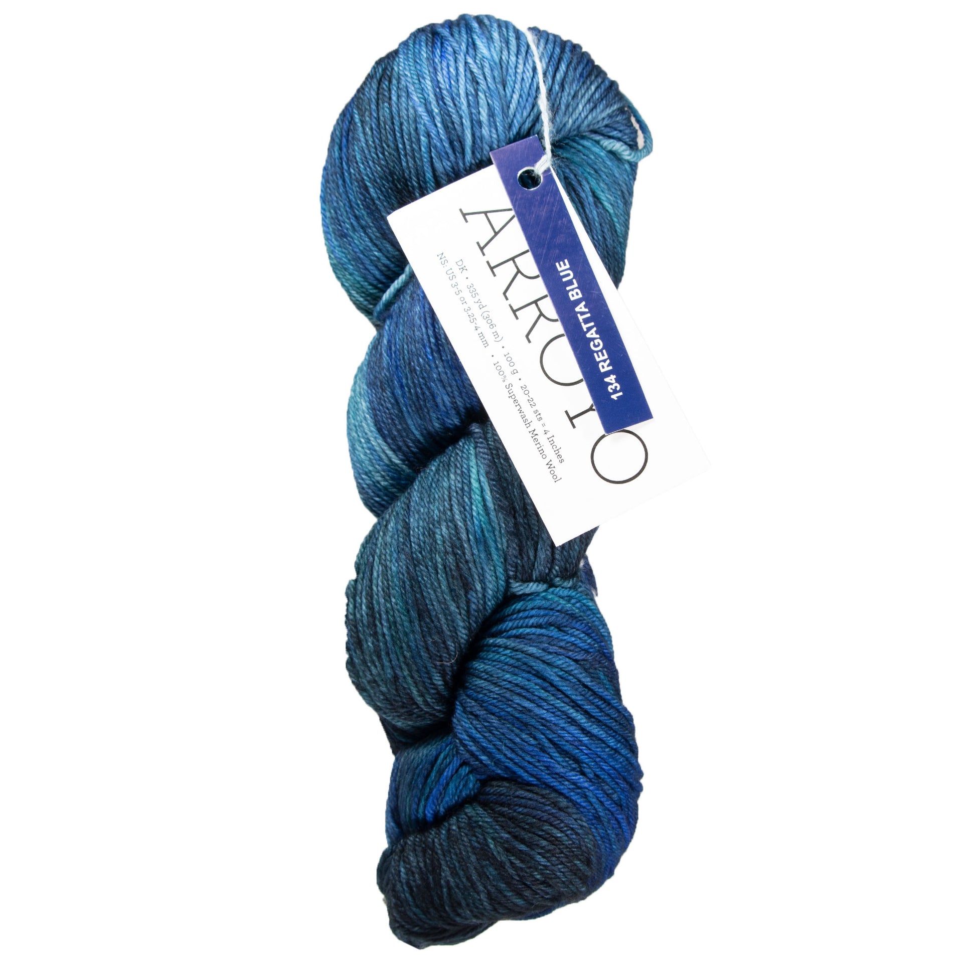 Malabrigo Arroyo Yarn - 134 Regatta Blue - Zoom Image