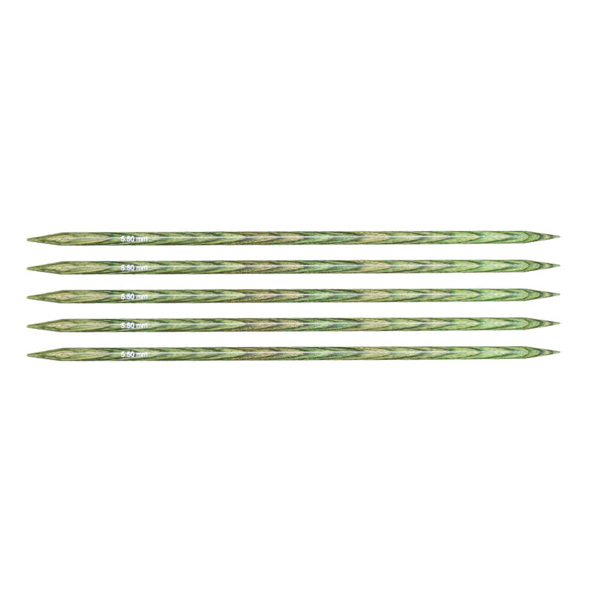 KnitPro Dreamz Double Point Needles - US 9 - 6" (5.5mm) Misty Green - Extra Image
