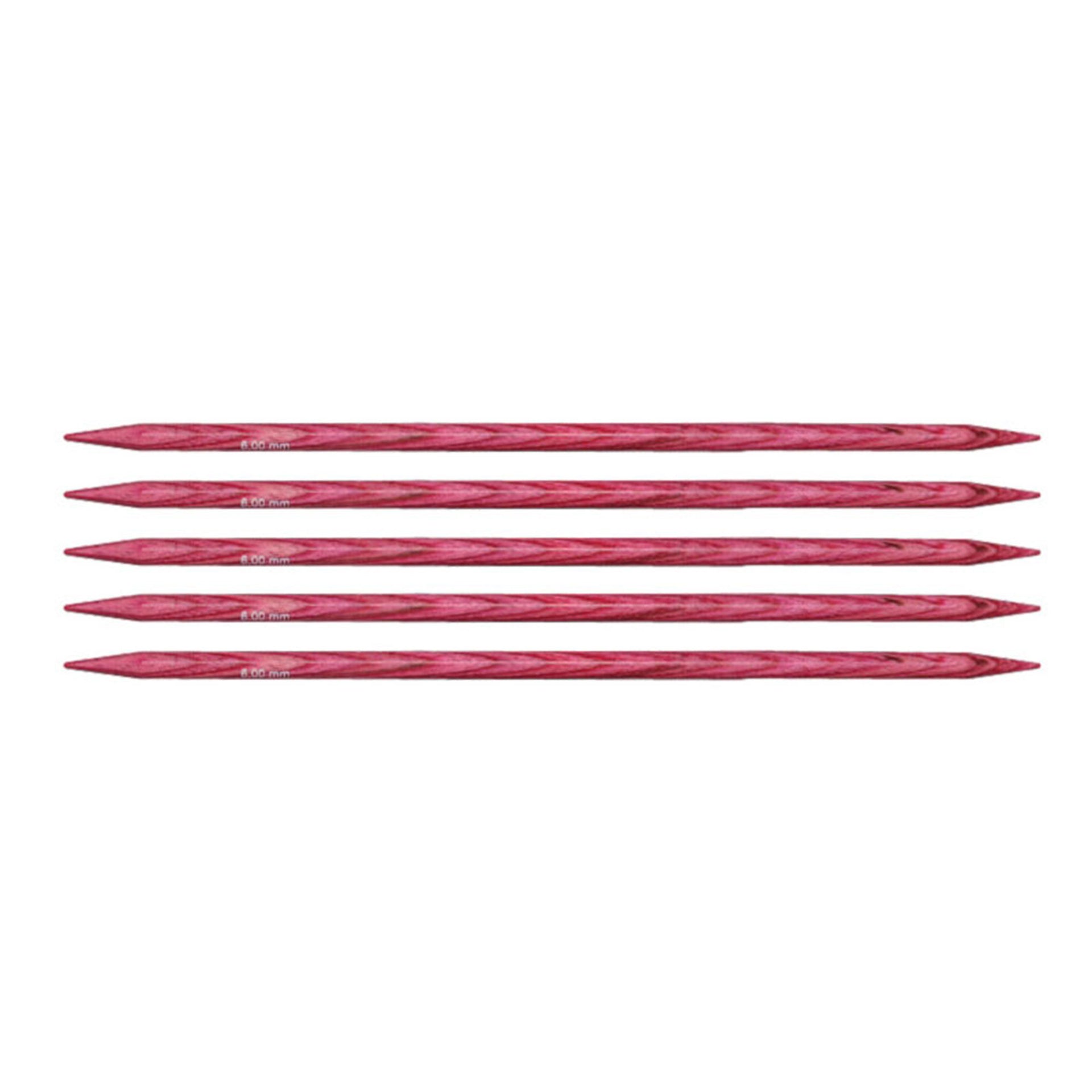 KnitPro Dreamz Double Point Needles - US 10 - 6" (6.0mm) Candy Pink - Zoom Image