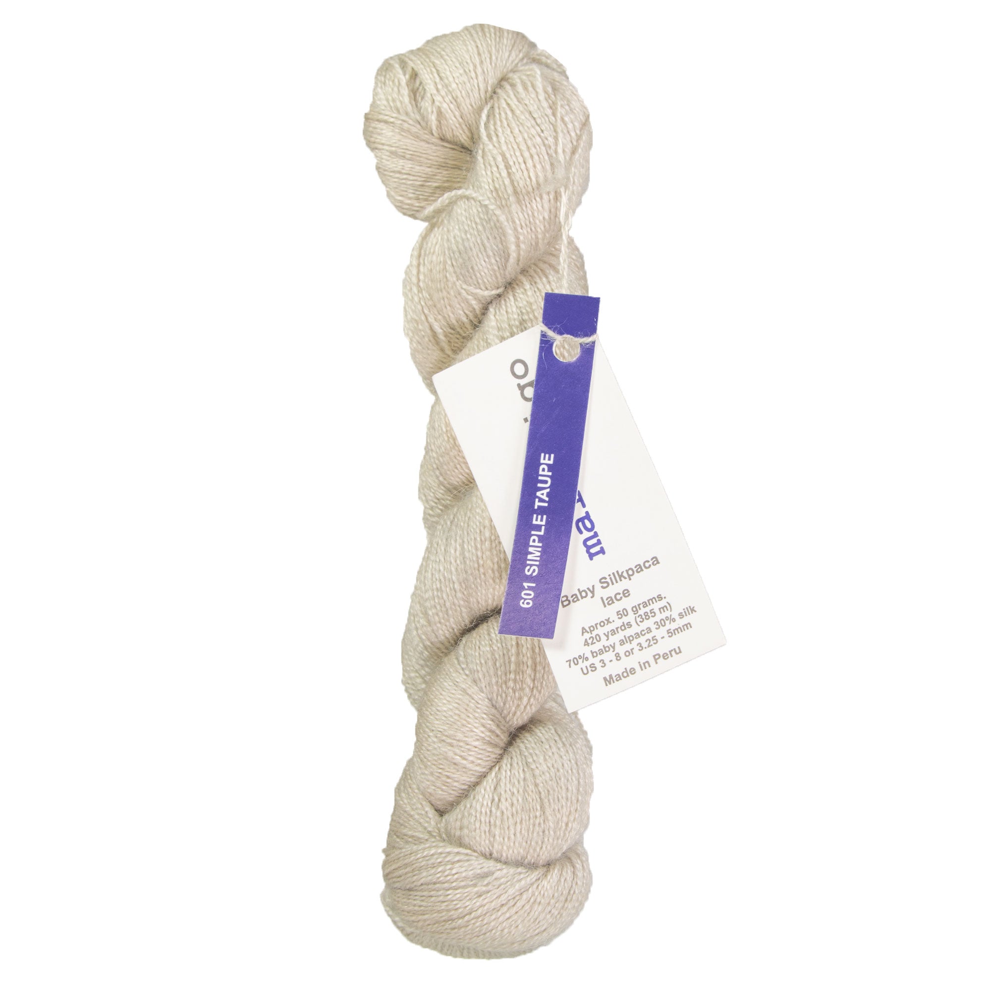 Malabrigo Silkpaca Yarn - 601 Simple Taupe - Zoom Image