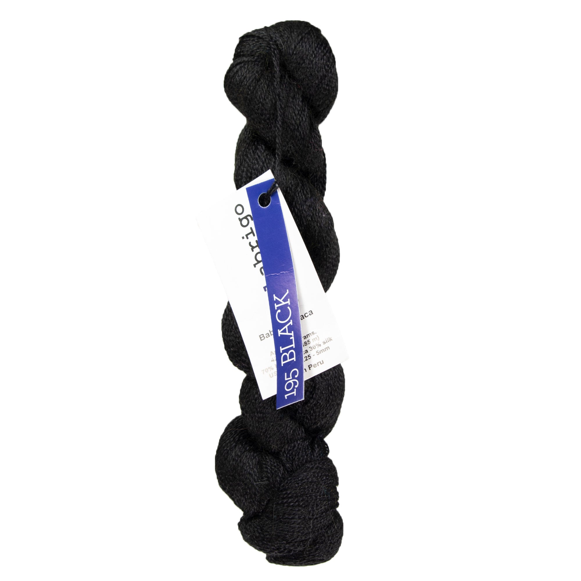 Malabrigo Silkpaca Yarn - 195 Black - Zoom Image