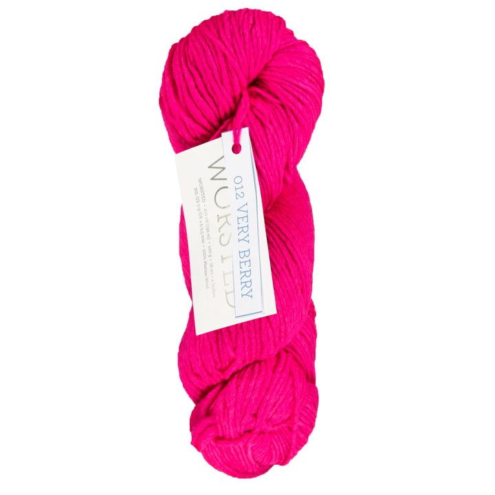 Malabrigo Worsted Merino Yarn - 012 Very Berry - Zoom Image