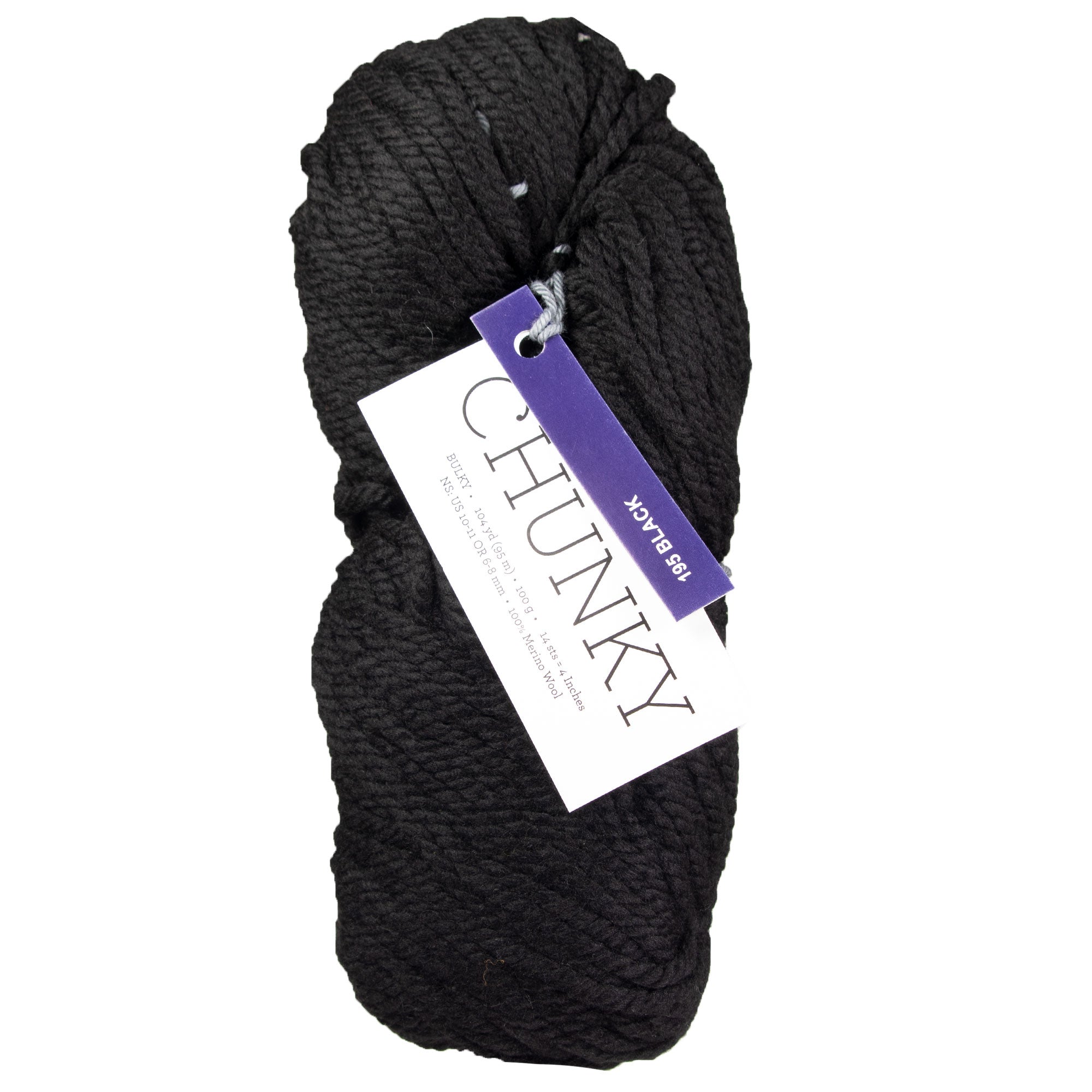 Malabrigo Chunky Yarn - 195 Black - Zoom Image