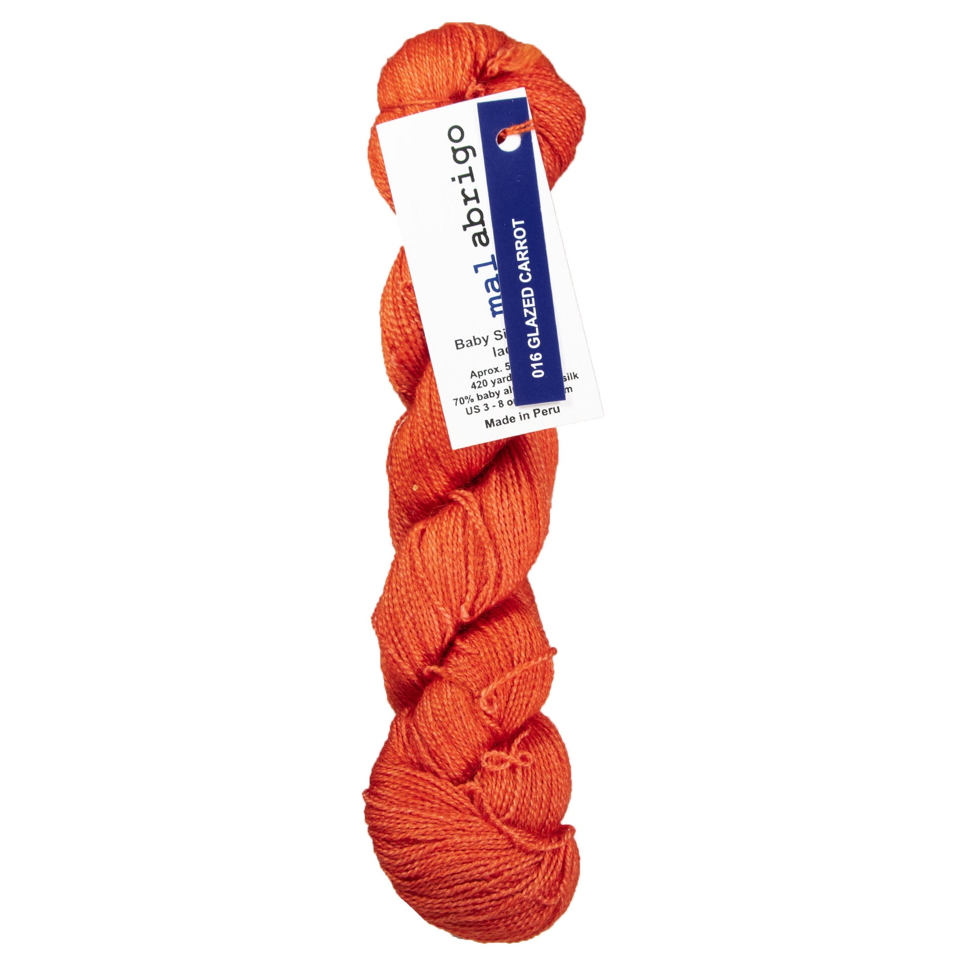 Malabrigo Silkpaca Yarn - 016 Glazed Carrot - Zoom Image