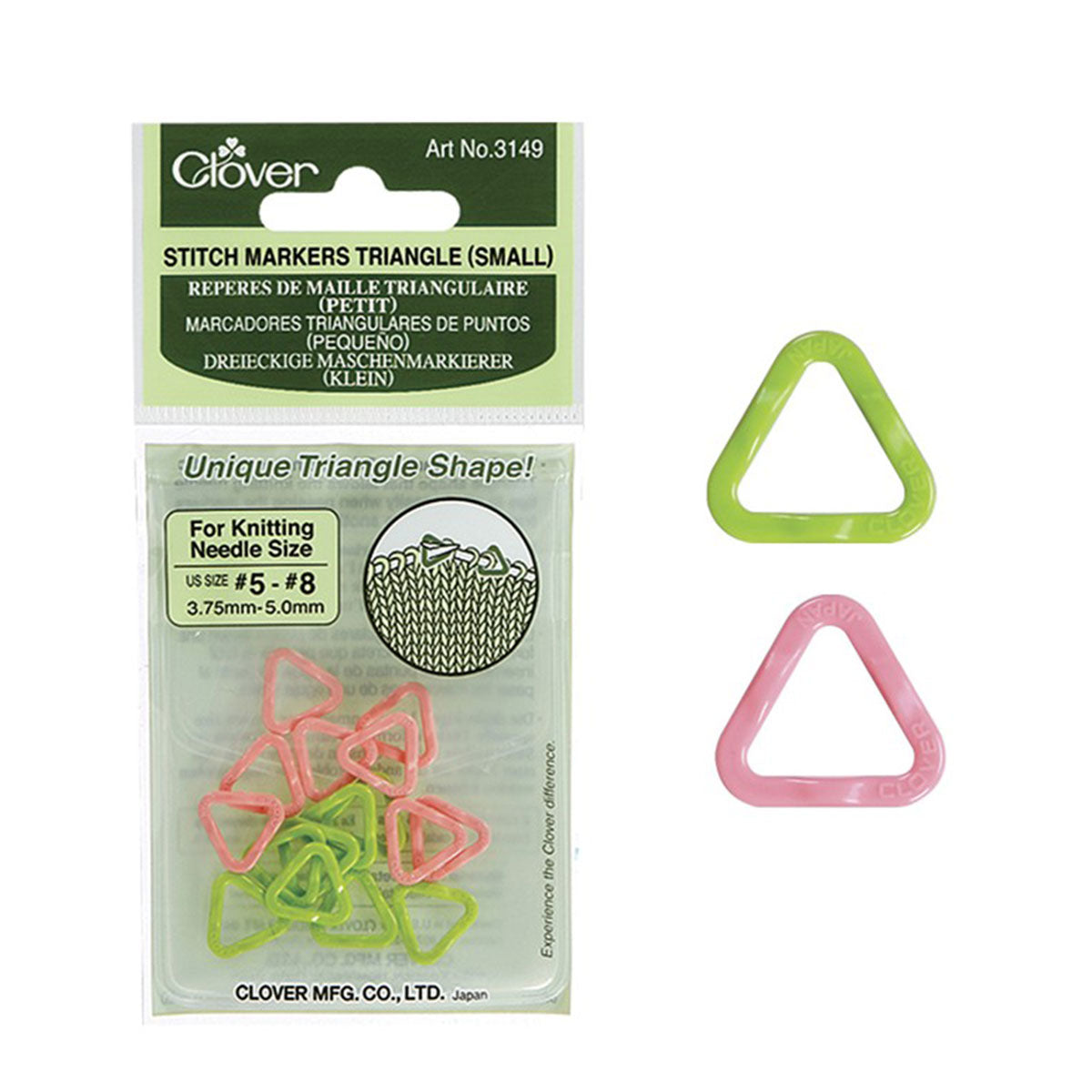 Clover Stitch Markers Triangle - Small - Extra Image