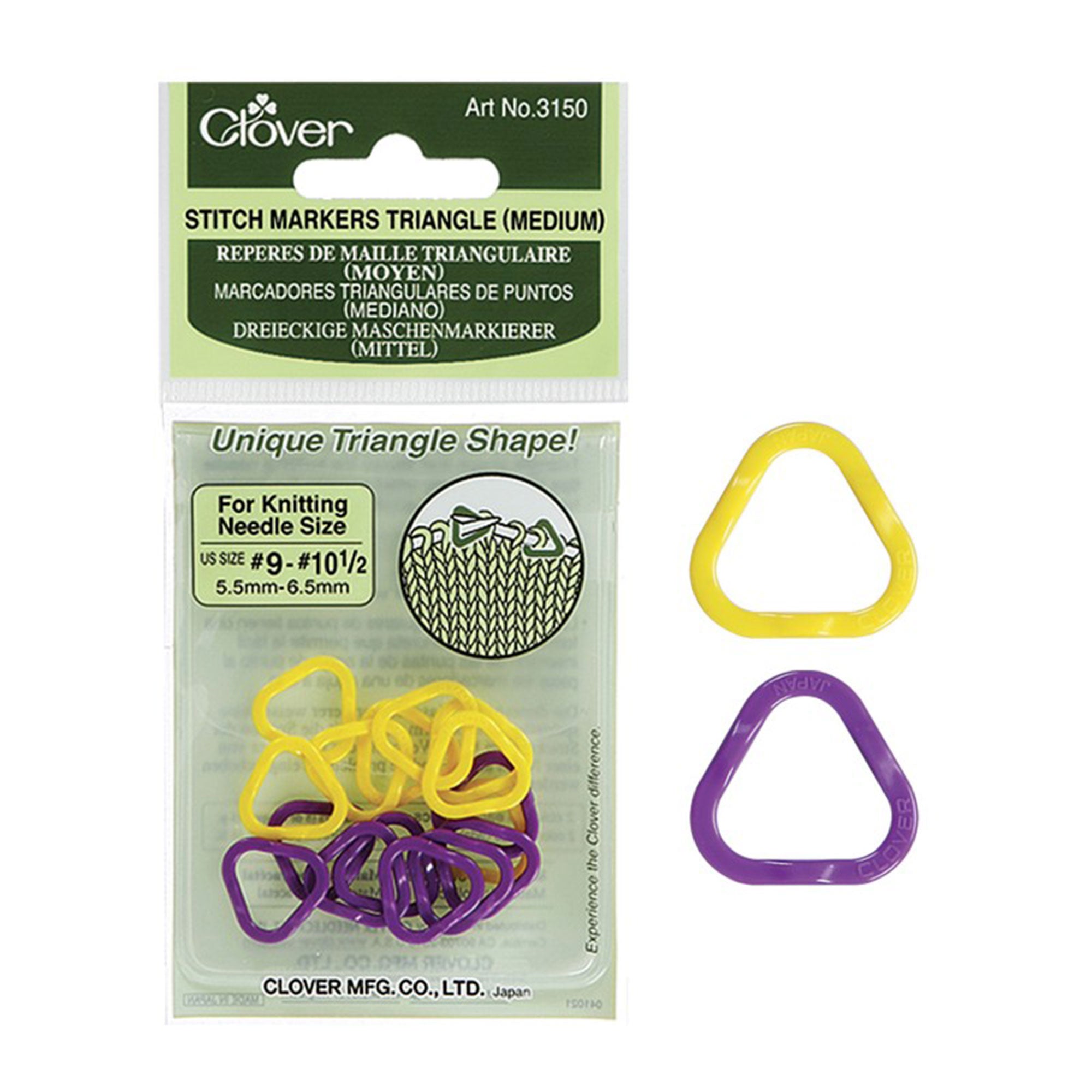 Clover Stitch Markers - Stitch Marker Triangle - Medium - Zoom Image