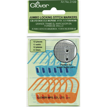 Clover Stitch Markers - Jumbo Locking Stitch Markers - Zoom Image