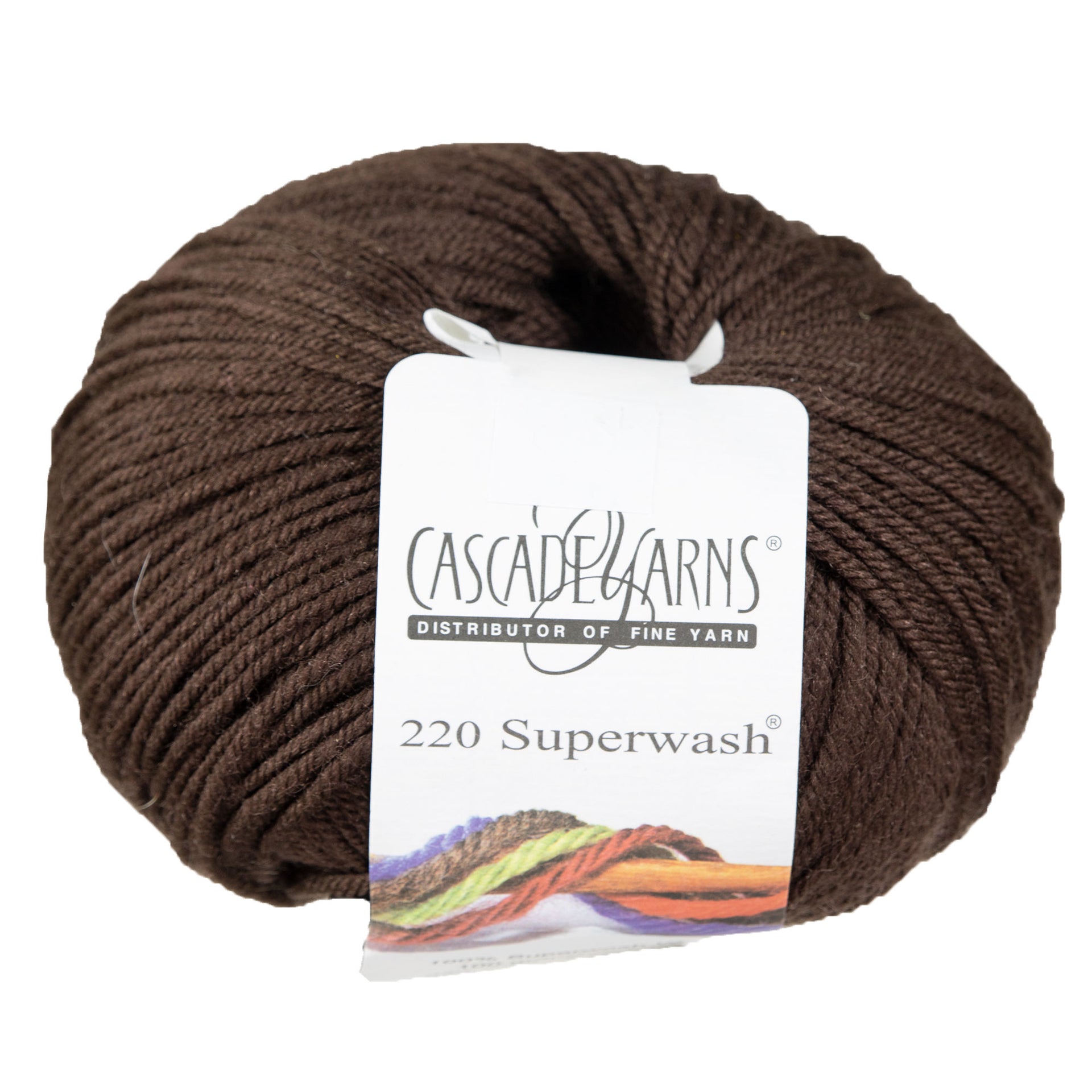 Cascade Yarns 220 Superwash Yarn - 0819 Chocolate - Zoom Image