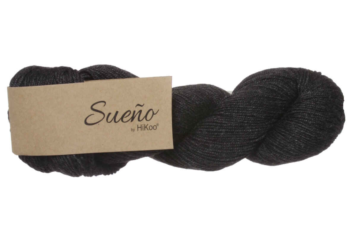 HiKoo Sueno Yarn - 1133 - Charcoal - Extra Image