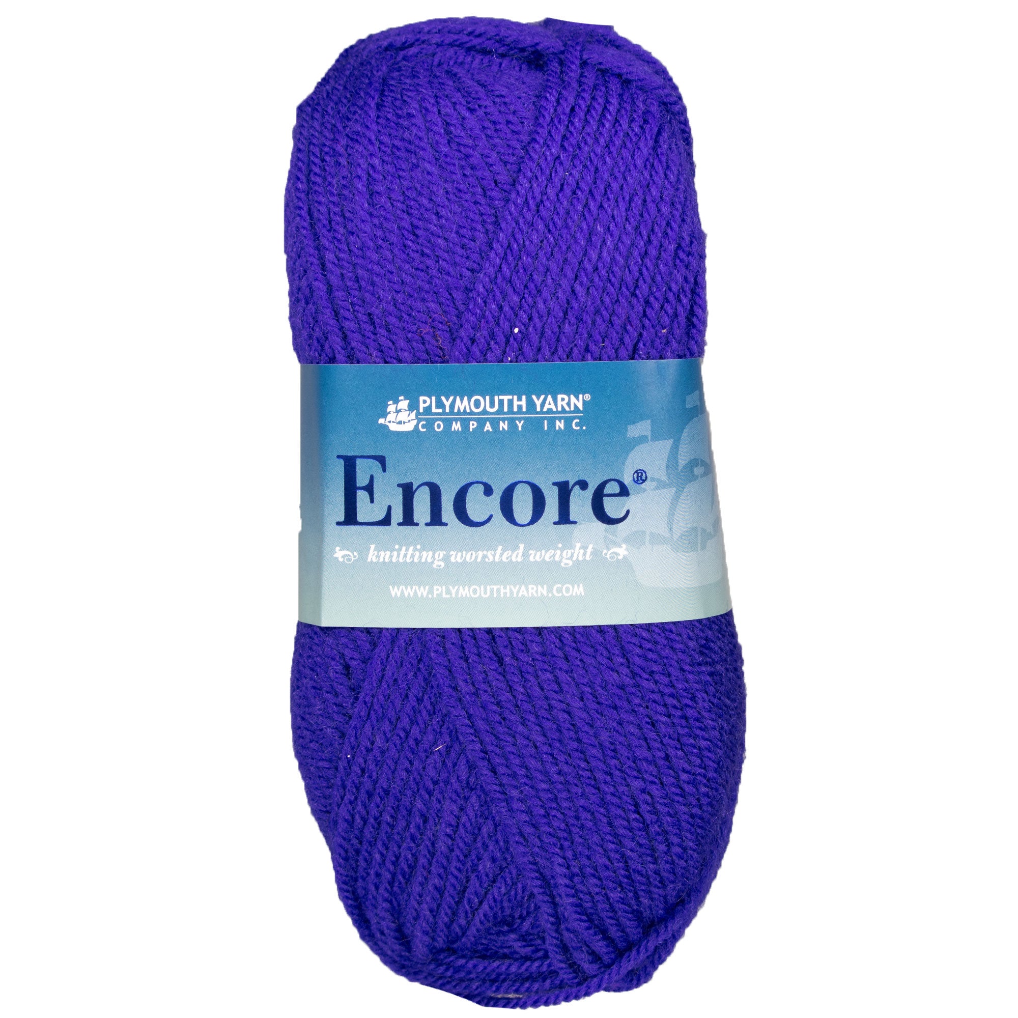 Plymouth Yarn Encore Worsted Yarn - 1384 Bright Purple - Zoom Image