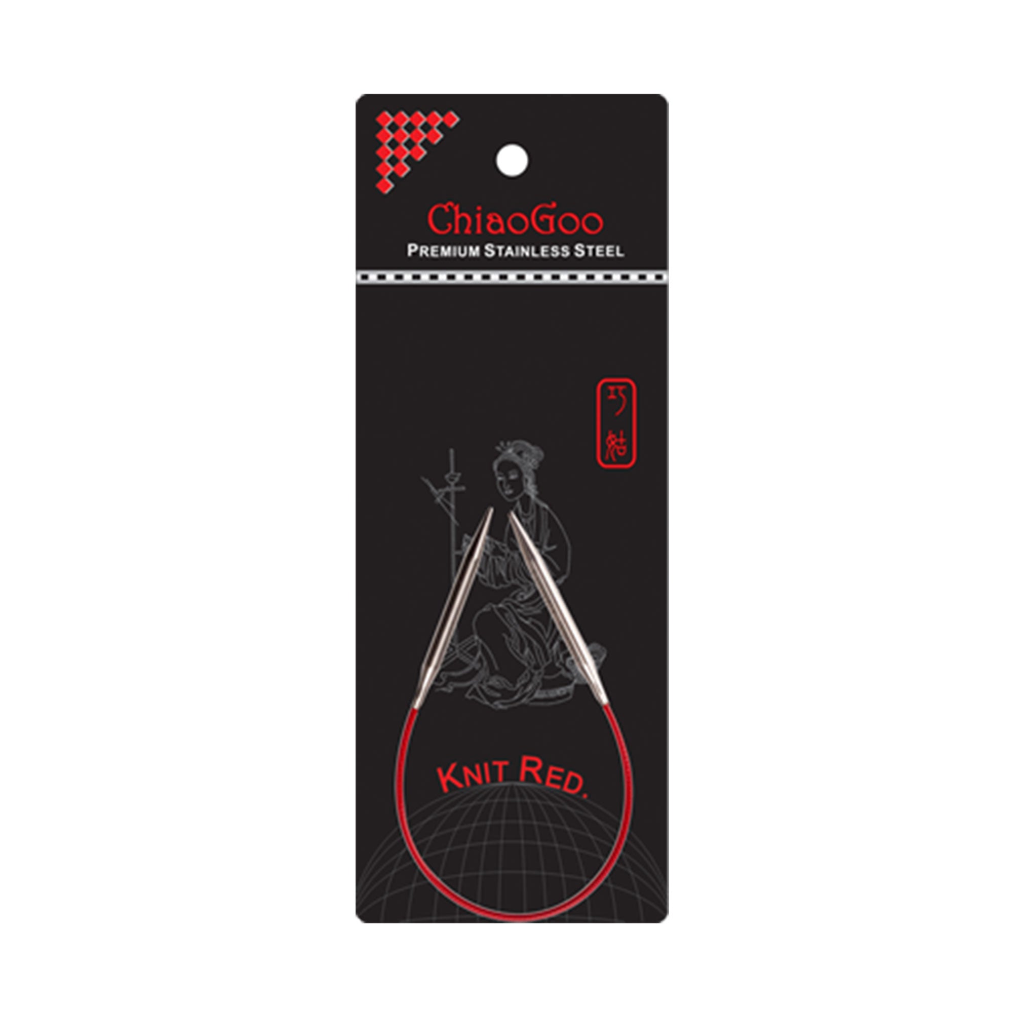 ChiaoGoo Knit RED Circular Needles - US 6 (4.0mm) - 9" - Zoom Image
