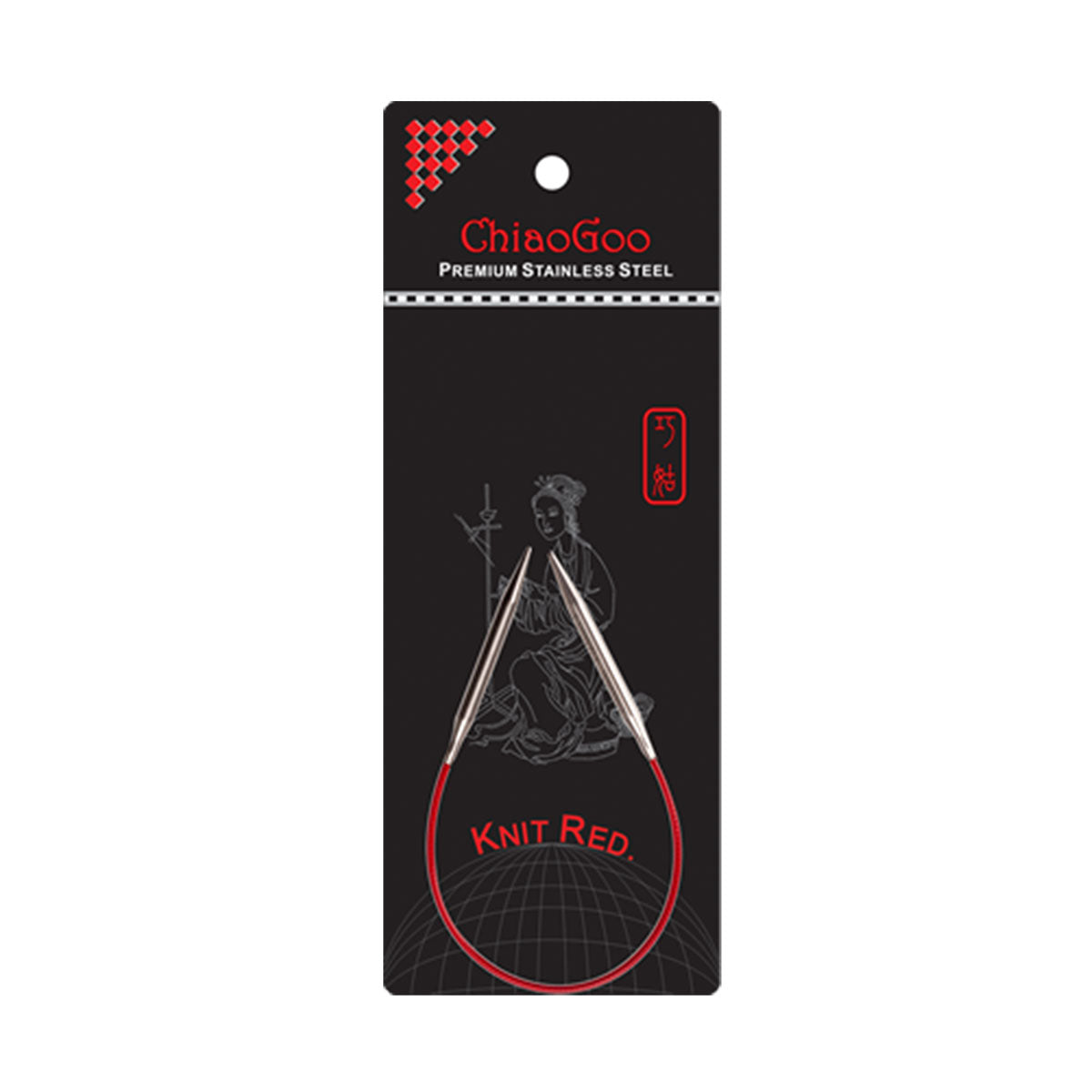 ChiaoGoo Knit RED Circular Needles - US 6 (4.0mm) - 9" - Extra Image