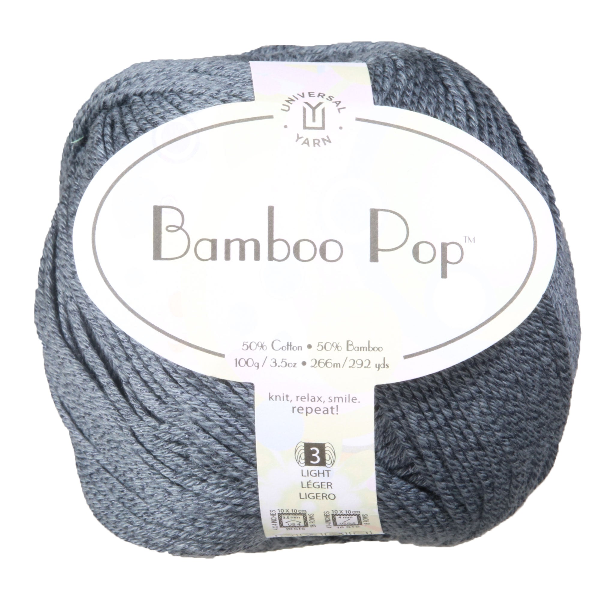 Universal Yarn Bamboo Pop Yarn - 120 Graphite - Zoom Image