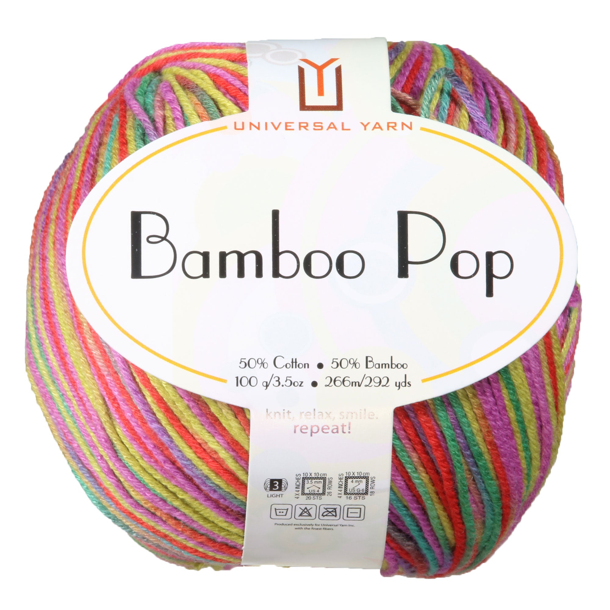 Universal Yarn Bamboo Pop Yarn - 218 Stripe - Zoom Image