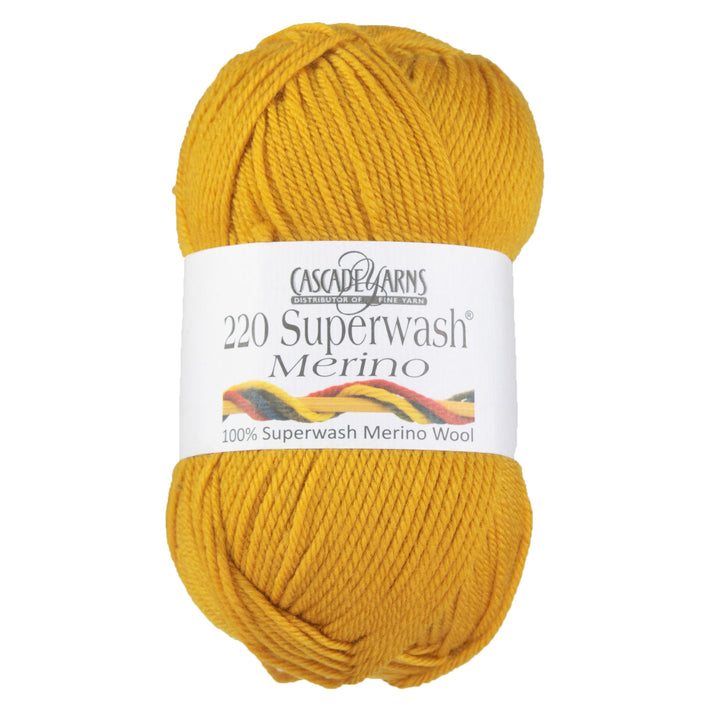 Cascade Yarns 220 Superwash Merino Yarn - 005 Golden Yellow - Zoom Image