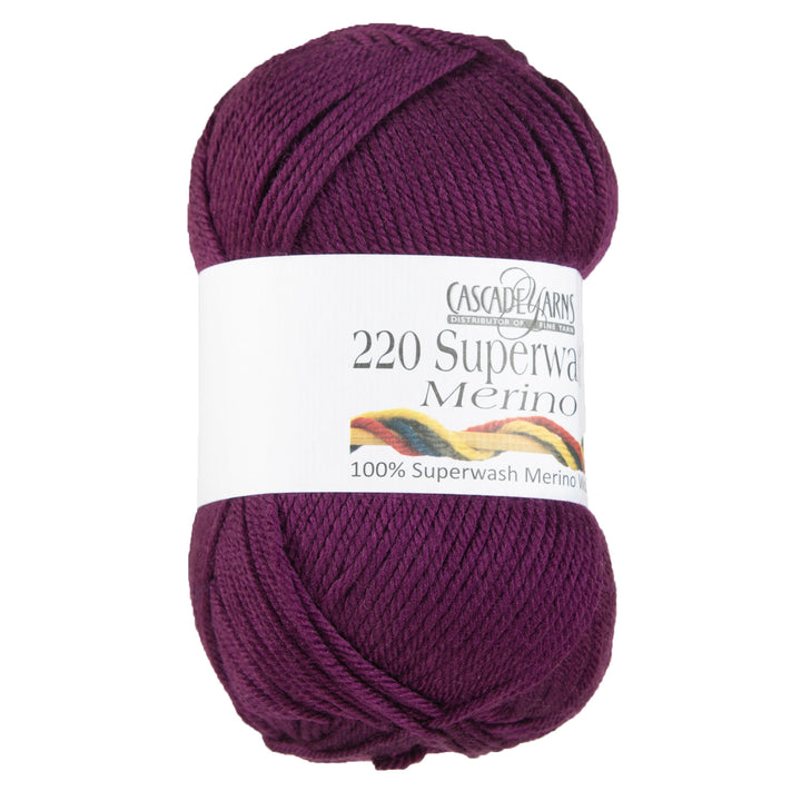 Cascade Yarns 220 Superwash Merino Yarn - 021 Dark Berry - Zoom Image