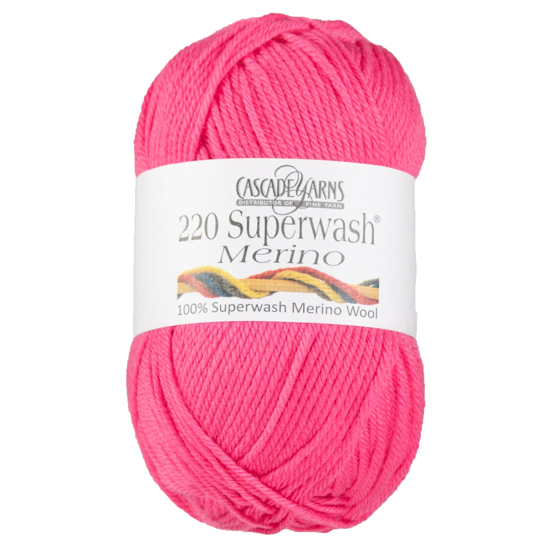 Cascade Yarns 220 Superwash Merino Yarn - 023 Azalea Pink - Zoom Image