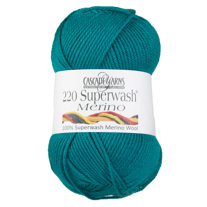 Cascade Yarns 220 Superwash Merino Yarn - 035 Teal - Zoom Image