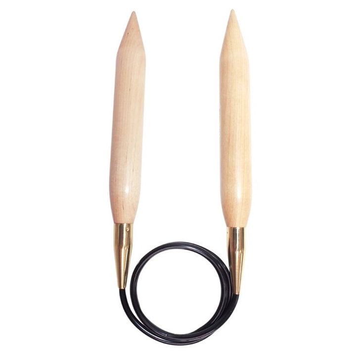 KnitPro Jumbo Birch Fixed Circular Needles - US 36 (20.0mm) - 32" - Extra Image