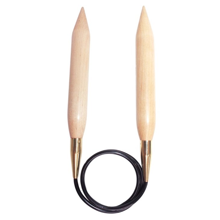 KnitPro Jumbo Birch Fixed Circular Needles - 35.0mm - 40" - Extra Image