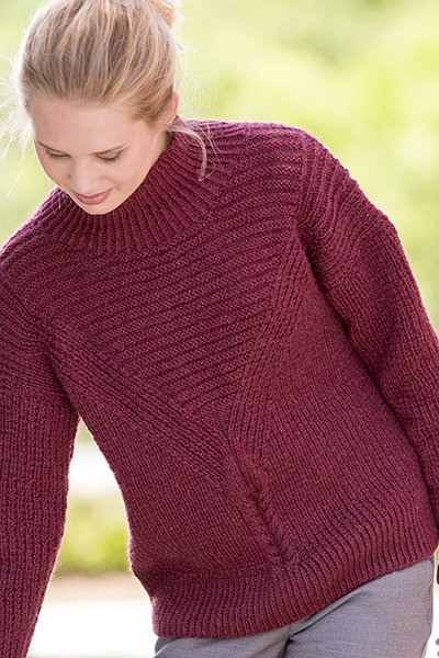 Universal Yarn Deluxe Cable Collection Patterns - Hickory Grove Pullover - PDF Download - Extra Image
