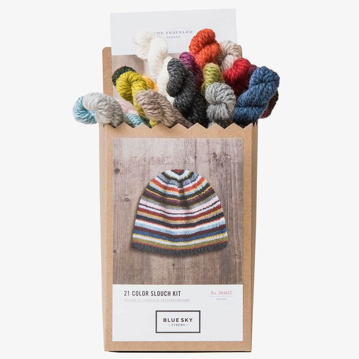 Blue Sky Fibers 21-Color Kits Yarn - 21-Color Slouch Hat - Zoom Image
