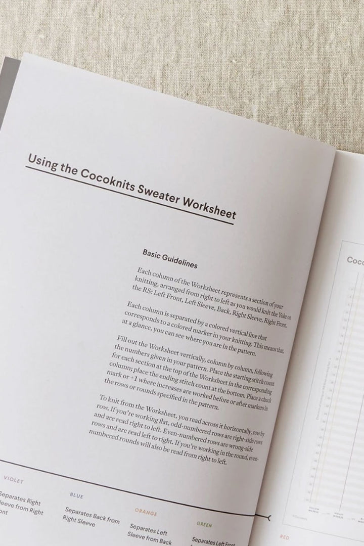 Cocoknits Sweater Workshop - Sweater Worksheet Journal - Extra Image