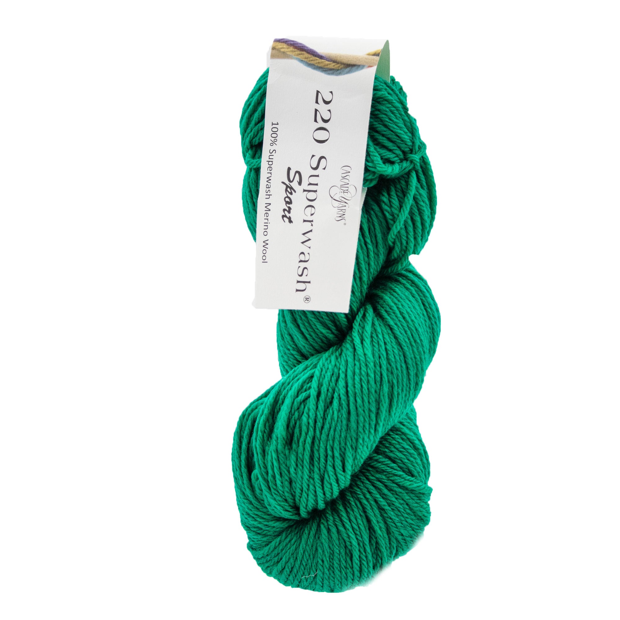 Cascade Yarns 220 Superwash Sport Yarn - 0864 Christmas Green - Zoom Image