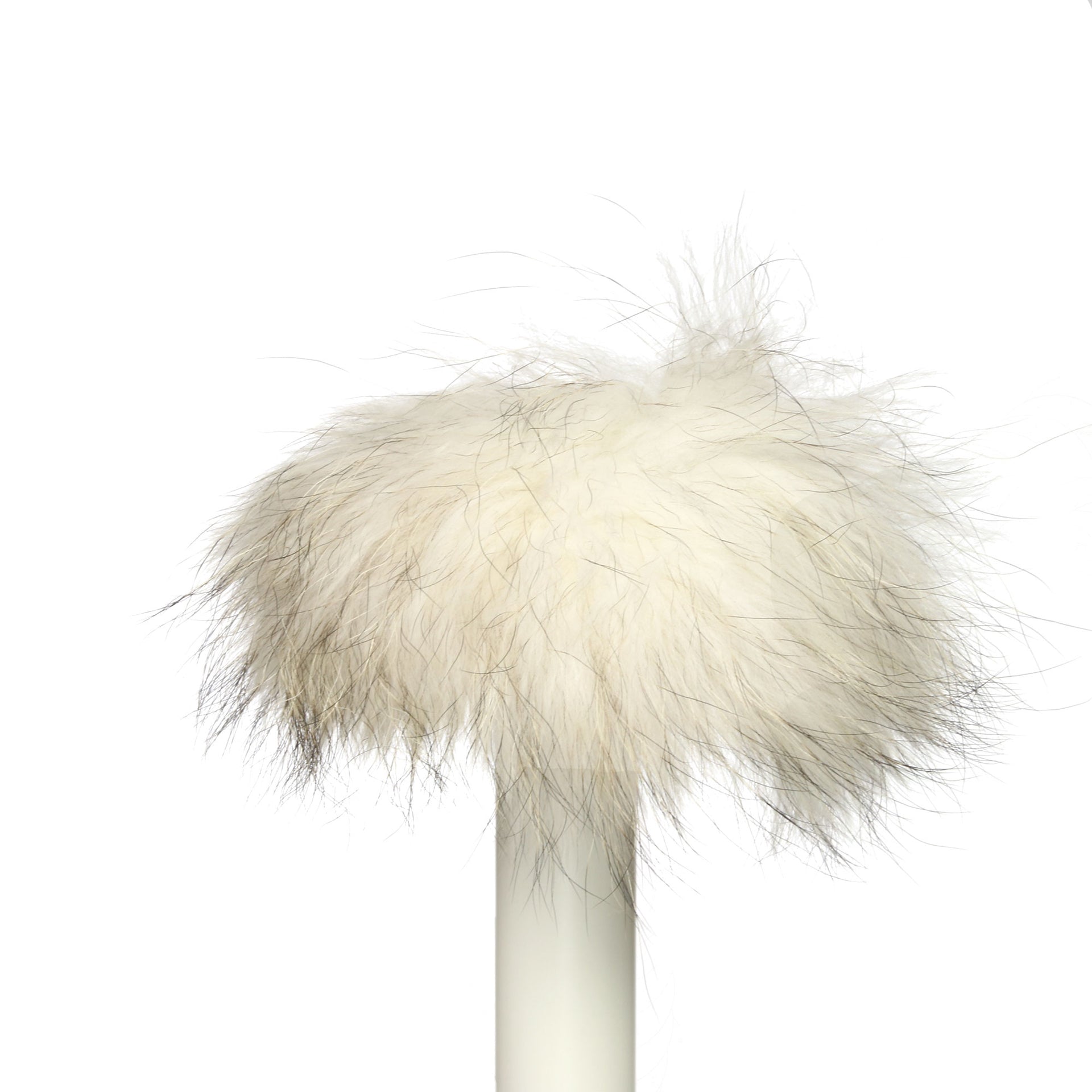 Jimmy Beans Wool Fur Pom Poms - Ivory (6") - Zoom Image