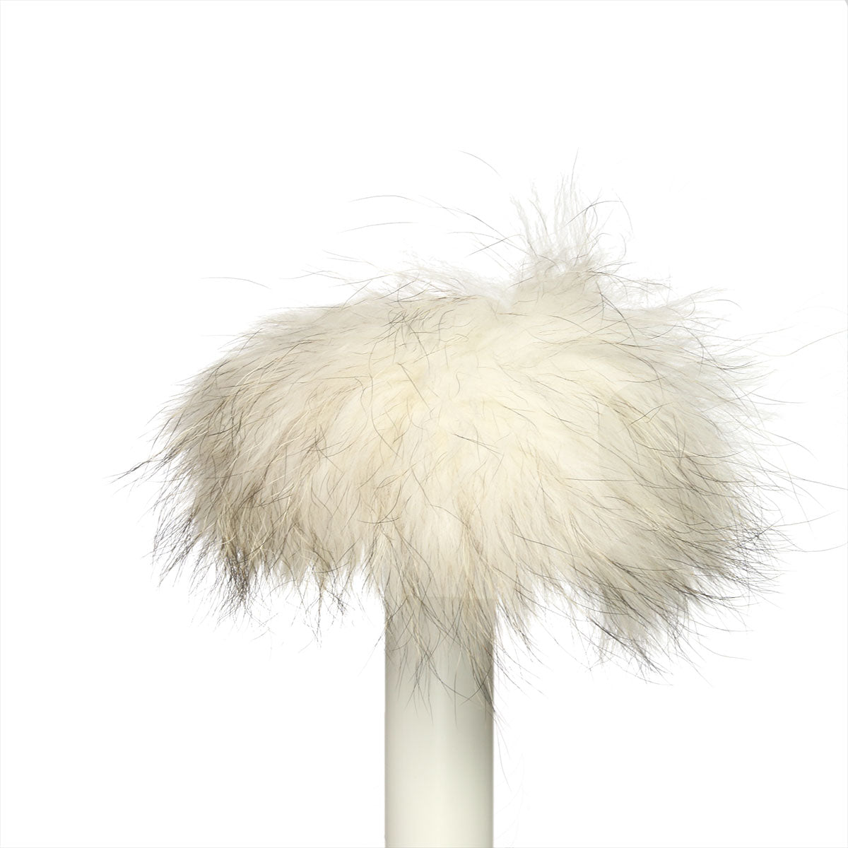 Jimmy Beans Wool Fur Pom Poms - Ivory (6") - Extra Image
