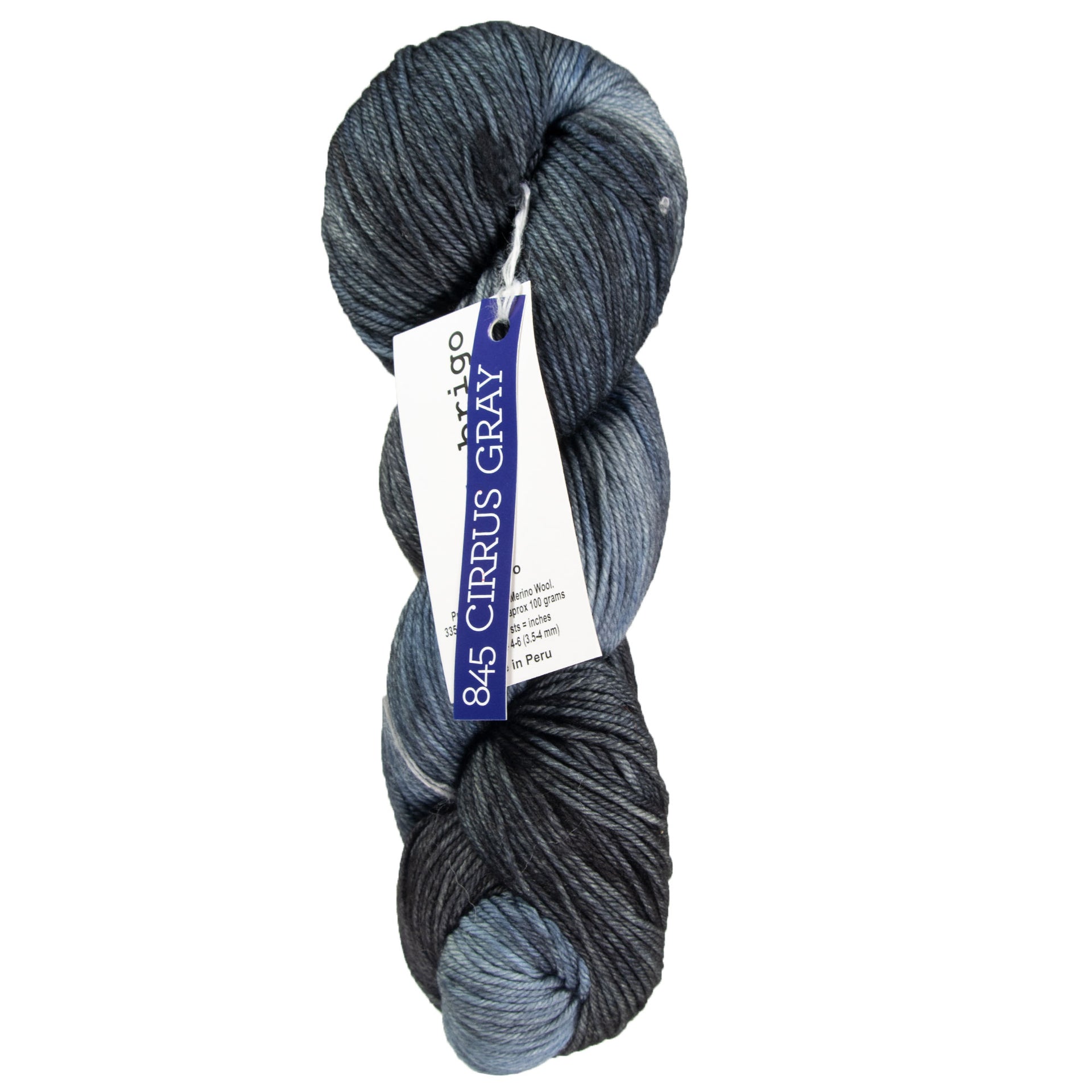 Malabrigo Arroyo Yarn - 845 Cirrus Grey - Zoom Image